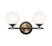 Lámpara de Baño Metal Cristal LED G9 IP44 37,3 CM Ancho Bola Pared Malo