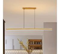 Lámpara de barra larga Lámpara LED minimalista Iluminación regulable Diseño de rama elegante Lámpara colgante moderna para decoración del hogar Ideal para comedor y cocina./Luz marrón/blanca