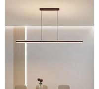 Lámpara de barra larga Lámpara LED minimalista Iluminación regulable Diseño de rama elegante Lámpara colgante moderna para decoración del hogar Ideal para comedor y cocina./Luz marrón/blanca