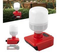 Lámpara de Batería para Einhell Batería 18V, Afenau 12W luz de Trabajo con Bombillas E27 Ajustable 350-1300LM, Lámpara Portátil para Obra, Foco de Construcción LED para Batería 18V