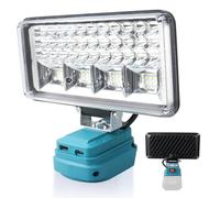 Lámpara de Batería para Makita 18V, Luz de Trabajo LED Inalámbrica de 85,5W, Portátil con Carga USB y TYPE-C, Foco para Sitios de Construcción, Reparaciones, Campamentos (7 Pulgadas, Sin Batería)
