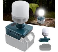 Lámpara de Batería para Makita Batería 18V, Afenau 12W luz de Trabajo con Bombillas E27 Ajustable 350-1300LM, Lámpara Portátil para Obra, Foco de Construcción LED para Batería 18V