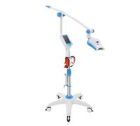 Lámpara de blanqueamiento dental,Dental Led Blanqueamiento Dientes Luz Lámpara Acelerador Máquina Touch Tres Colores Tratamiento con Ruedas y Timer Altura Ajustable
