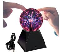 Lámpara de bola de plasma - bola electrostática controlada por sonido con conexión USB, fascinantes efectos de luz para el hogar Lámpara de mesa decorativa y juguetes educativos para adultos sal
