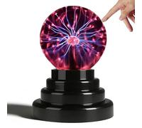 Lámpara de Bola de Plasma de 3 Pulgadas plasma ball lampe Luz Decorativa Científica Alimentada por USB y Batería con Purificador de Aire de Iones Negativos, Mood Lights