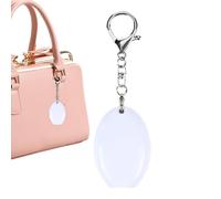 Lámpara De Bolso LED - Linterna Oval Recargable 5,7 Cm | Mini Lámpara Portátil Con Llavero Para Mujeres Niñas Mamás - Luz Blanca USB Viaje Noche Conciertos Fiestas
