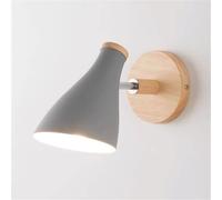 Lámpara de cabecera giratoria de madera maciza moderna minimalista, lámpara de cabecera rotativa interior, luz de lectura de martillera de mediados de siglo, creatividad nórdica ajustable lámpara