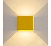 Lámpara de cabecera interior Luz de lavado de pared Cubo moderno hacia arriba y hacia abajo Apliques de luz de pared LED para dormitorio Sala de estar Pasillo Foco de lectura para accesorio de