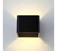 Lámpara de cabecera interior Luz de lavado de pared Cubo moderno hacia arriba y hacia abajo Apliques de luz de pared LED para dormitorio Sala de estar Pasillo Foco de lectura para accesorio de