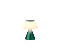 Lámpara de cabecera Lexon LUMA S Touch, luz nocturna inalámbrica con interruptor regulable y sincronización de múltiples lámparas, 9 colores LED, recargable, aluminio, verde oscuro