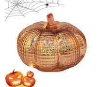 Lámpara de calabaza de , 5.31 pulgadas de luz de calabaza LED a base de batería para interior, decoración de otoño con función de temporizador, Acción de Gracias y centros de mesa