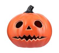 Lámpara de Calabaza Fantasma de Halloween, Naranja, Plástico, sin Llama