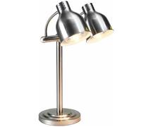 Lámpara de Calentamiento de Alimentos de Doble Cabeza, 250 W, Acero Inoxidable, con Temperatura Ajustable y Brazos Plegables, lámpara de Calentamiento de Alimentos de Catering para Fiestas de Buffet