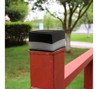Lámpara de calle con valla Solar LED, luz de Pilar impermeable con brillo automático, batería recargable, interruptor de lámpara de calle, Control para patio White and Warm Light