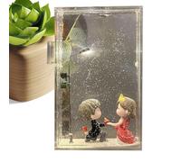 Lámpara de calle nocturna nevada,Lámpara nocturna nevada - Luces de Navidad Lámpara de calle con luz nocturna | Lámpara navideña, luz nocturna hecha a mano, luces nocturnas navideñas con paisaje de pa