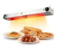 Lámpara de Calor Cocina | Lámpara Calentadora de Platos Colgante Temperatura Ajustable | Lámpara de Calor Hostelería de Acero Inoxidable para Cocina y Comedor Buffet (1, 90cm)