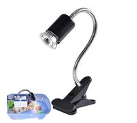 Lámpara De Calor De Tortuga - Metal, 4,53 X 3,15 X 11,42 Pulgadas Soporte Regulable Para Lámpara De Tortuga Salida UVB | Calentador De Reptiles De Bajo Consumo A Prueba De Salpicaduras, Lámparas De Ca