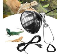 Lámpara de Calor para Reptiles con Pantalla E27 - Lámpara Reflectora de Aluminio para Terrarios - Accesorio Calefactor para Tortugas, Lagartos, Serpientes, Aves y Pollos