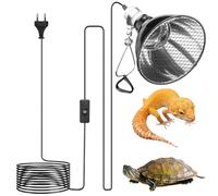 Lámpara de calor para reptiles, terrario: portalámparas de cerámica E27, lámpara de terrario, 220-240 V, UVA/UVB, lámpara de terrario para tortugas, lagartos, serpientes, terrarios