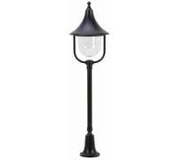 Lámpara De Camino Rústica Negra 87cm IP43 E27 Aluminio Farola Exterior Jardín