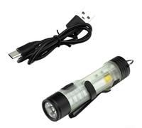 Lámpara de camping impermeable IP44 recargable USB-C, con 3 modos de iluminación, ideal para pesca al aire libre, senderismo y situaciones de emergencia (Iceberg blanco)
