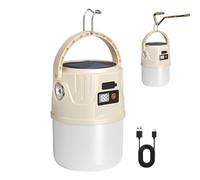 Lámpara de camping, luz solar portátil con 2 modos de iluminación, impermeable, linterna de supervivencia con gancho para tienda, hiking, pesca, hogar, interior y exterior, 4,33 x 2,95 x 2,95 pulgadas