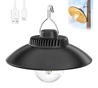 Lámpara de camping recargable, LED de camping, recargable por USB, lámpara de camping retro, lámpara LED de camping, IP44, resistente al agua, 2400 mAh, LED de camping para camping, cortes de energía