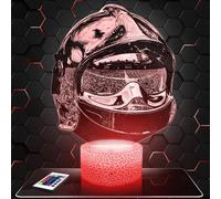 Lámpara de casco de bombero decoración Soldado del Fuego 18. Idea de regalo para hombre objeto Casco de bombero luz nocturna adulto decoración Cuarto. Navidad TOP