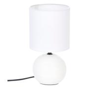 Atmosphera - Lámpara 'Timeo' blanca estriada - cerámica A. 25 cm