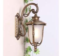 Lámpara de Columna de Cobre de imitación de Cuatro Flores, Cubierta de Rayas de Aluminio para Pared, luz de balcón para jardín, Faro de Pilar residencial, iluminación de jardín