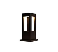 Lámpara de Columna Rectangular Moderna Y Sencilla para Exteriores, Resistente Alua Ip54, de Aluminio Fundido a Presión, para Paisajismo, Patio, de Pie, Color Negro, para Jardín, Parque Y Césped./40 Ce