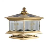 Lámpara De Columna Solar De Estilo Chino Para Exteriores, Impermeable, Para Portón, Pilar De Patio, Totalmente De Cobre, Tradicional, Impermeable, Para Jardín, Iluminación Decorativa De Terraza KNBVFH