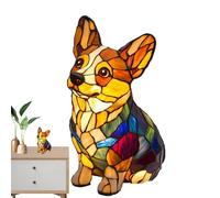 Lámpara De Corgi Y Pug, Luz De Gato, Luz Nocturna De Mesa Bulldog Francés De Resina Teñida, Lindas Lámparas De Mesa LED Con Temática De Perros Y Un Cálido Brillo Ambiental Para Decoración Hogar