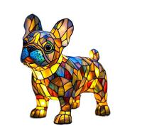 Lámpara De Corgi Y Pug, Luz De Gato, Luz Nocturna De Mesa Bulldog Francés De Resina Teñida, Lindas Lámparas De Mesa LED Con Temática De Perros Y Un Cálido Brillo Ambiental Para Decoración Hogar