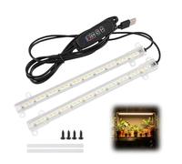 Lámpara de crecimiento de plantas LED, luz vegetal de 22 cm para interior, espectro completo 3500K con temporizador 3/9/12h, 60 LED, 10 niveles de intensidad regulables, verduras, frutas y suculentas
