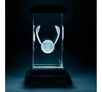 Lámpara de cristal holográfica Golden Snitch 3D - Producto oficial Harry Potter, lámpara LED coleccionable grabada con láser, regalos y accesorios de escritorio de Hogwarts