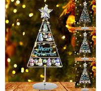 Lámpara de Cristal Personalizada para árbol de Navidad con Nombre, muñeco de Nieve de Metal Personalizado, luz LED, muñeco de Nieve, árbol genealógico, luz LED, decoración de Navidad, Regalo para la