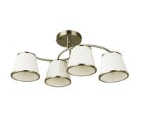 Lámpara de cuero con 4 casquillos E27, dimensiones 24x64x31,5 cm, ideal para decorar y dar luz a espacios modernos.
