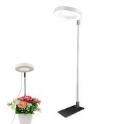 Lámpara de Cultivo LED de Espectro Completo - Anillo Luminoso, Luz Roja y Azul, Cabezal Flexible, Simulación Solar | Luz para Macetas Interiores Jardines Hierbas Ornamentales Ángel