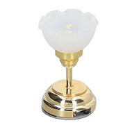 Lámpara de cúpula LED para casa de muñecas, diseño vintage de flores, CR927, 3 V, 30 mAh, pila de botón para muebles de casa de muñecas a escala 1:12