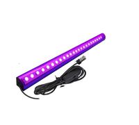 Lámpara de curado UV, Lámpara de luz negra de 90 grados, tubo de luz negra UV, lámpara LED de 395 nm, barra de luz negra for Halloween, clubes, fiestas y discotecas.(4 pcs)