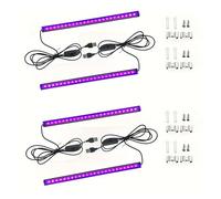 Lámpara de curado UV, Lámpara UV de luz negra con interruptor USB de 5 V, tubo UV T5, bombilla ultravioleta de 395 nm, lámpara UVA for uñas, lámpara de secado, luz negra decorativa(2 pcs)