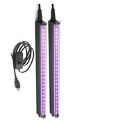 Lámpara de curado UV, UV Black Light Bar For Room,Cabinet, Holiday Halloween Decorations, Body Paint, Poster,Fluorescent Tapestry,Glow Party,UV Lamp(C-UV-T5-2pack-black)