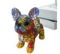 Lámpara de de animales - Gato Corgis luchando perro Labrador Vintage vidrieras para gatos | Mesa de noche de animales hecha a mano La-mp | Luz nocturna LED decorativa de resina - 7.87
