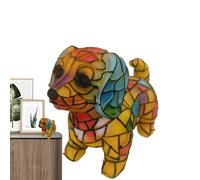 Lámpara de de animales - Gato Corgis luchando perro Labrador Vintage vidrieras para gatos | Mesa de noche de animales hecha a mano La-mp | Luz nocturna LED decorativa de resina - 7.87