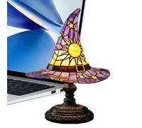 Lámpara de de Halloween | Decoración LED de resina alimentada por USB, lámpara de noche de sombreros de góticos, para mesa de Halloween, estantería, chimenea, alféizar de ventana
