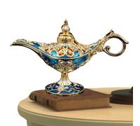 Lámpara de deseos vintage - Caja de baratijas de Aladdin, lámpara de genio árabe | Adorno de artesanía de metal, lámpara decorativa antigua, lámpara de deseos tradicional para decoración del hogar