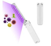 Lámpara de Desinfección UV Portátil, Waflyer Handheld UV Folding Esterilizador Portátil de LUZ Ultravioleta 99,9% Muertes LED Varita para Hogar, Oficina, Hotel, Viajes, Baño, Asiento de Coche, Mascota