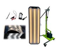Lámpara de detección de abolladuras sin pintura PDR Light, luz reflectora de abolladuras de alta resistencia, luz de panel de línea de rayas LED para automóvil - 6 colores, luz ajustable,Green