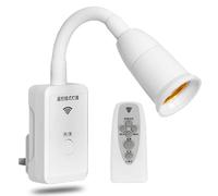 Lámpara de enchufe E27 con interruptor y mando a distancia inteligente, portalámparas flexible, adaptador para cocina, dormitorio y luz de lectura